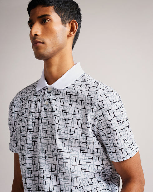 <P>Ss Printed Polo</P>